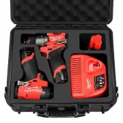 Travel Case for Milwaukee M12 Impact Driver & Drill Removable Modules Tool Box
