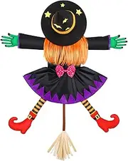 Unomor Crashing Witch into Tree Halloween Decoration, Crashed Witch Props Hanging Halloween Witch Decorations Yard Outdoor Halloween Decor for Tree Door Porch (42.5 Inch Tall)