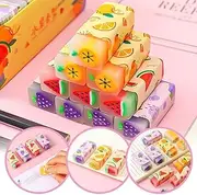 8Pc Multicolor Erasers for Kids Bulk, Novelty Fruit Erasers, Pencil Erasers Assortment, Cute Small Erasers for Students Homework School Classroom Rewards Prizes, Party Favors, Correction Products