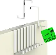 Set of 10 Over-the-Door Hooks - White Coat Hanger with Anti-Scratch Pads