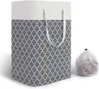 Collapsible Laundry Basket Hamper with a Mesh Laundry Bag, Freestanding Large Or