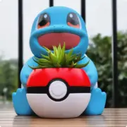 25cm Pokemn Flowerpot Squirtle Anime Figure Peripheral Model Room Decoration