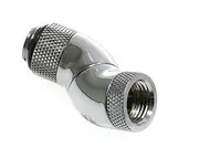 Bitspower G1/4" Silver Shining Triple Rotary 90-Degree IG1/4" Extender (30X3) [BP-90R3]