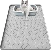 2025 New Silicone Ultra-Thick Cat Litter Mat for litter box 24" X 15", Easy to Clean Litter Box Mat, Waterproof, Urine-Proof, Non-Slip Kitty Litter Mats for Floor, Keeping the Floor Clean and Tidy