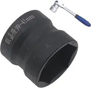 Clutch Nut Tool, Torque Wrench, Double Head Sleeve, High Hardness Steel, Precision Fit, 1.73x2.09 Inches, Ideal For Motorcycle Strap Pulley Maintenance