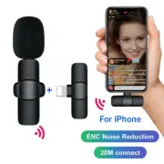 Lavalier Microphone Wireless Audio Video Recording Mini Mic For Iphone IOS Phone
