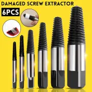 6Pcs Screw Extractor Set Easy Out Drill Bits Guide Broken Screws Bolt Remover
