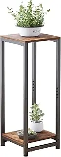 VonDream Tall Plant Stands Indoor, 2 Tier Pedestal Stand, Corner Plant Stands for Indoor Plants Multiple, Small Side Table for Indoor Plants, Tall Plant Table