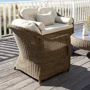 Plantation Outdoor Wicker 3+2+1+1 Seater Lounge Set with Coffee Table - Outdoor Wicker Lounges