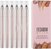 Glitter Eyeshadow Stick Set, Waterproof Shimmer Pen, Pearly Glitter Cream, Long-lasting, Easy Application, 6 Colorful Shades, Versatile Makeup for Parties, Daily Wear