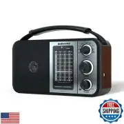 Audiocrazy Portable AM FM Shortwave Radio with Bluetooth,Plug in Wall or Batt