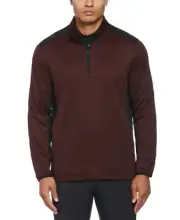 PGA Tour Men's Two-Tone Space-Dyed Quarter-Zip Golf Pullover / L