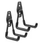 2 Pcs Black Metal Hook Wall Mounted Hooks Garage Storage Rack for