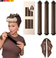 (4 Pack)Jumbo Hair Heatless Curler Rod with Headband, Heatless Headband Curling,