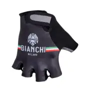 Bianchi Milano ANAPO Cycling Gloves - BLACK | Made in Italy