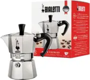 Bialetti 6857 Moka Express Coffee Maker, 1 Cup, Aluminum, CM036