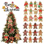 12PCs Gingerbread Man Christmas Tree Hanging Pendant Gift Tree Decor Ornament
