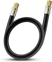 6 Feet 1/2 Inch HVAC Vacuum Hose Fit for R410a R134a R407C R502 R12 R22, 1/2 to 1/2 Inch Fittings High-Flow Vacuum Certified Refrigerant Hose, 20 Microns Vacuum Faster HVAC Evacuation and Recovery