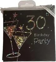 Simon Elvin 30th Birthday Invitations (Pack of 6) (UK Size: One Size) (Black)