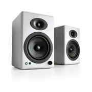 Audioengine A5+ Wireless Powered Bookshelf Speakers (Hi-Gloss White)