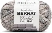 [Bernat] Blanket Extra Thick Dove VARG Yarn - 1 Pack of 21.12oz/598.74g - 100% Polyester - #7 Jumbo - 72 Yards for Knitting, Crocheting, Crafts & Amigurumi, Chunky Chenille Yarn