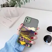 Cartoon Scenery Girl Phone Case for iPhone 7 8 Plus SE2 14 13 11 12 Pro Max for iPhone X XR XS MAX Hard Shockproof Cover,Matcha SJFJ 1,for iphone12 pro max