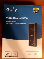 eufy Wireless Video Doorbell C30 2K FHD Intercom Live Video Call Motion Detect