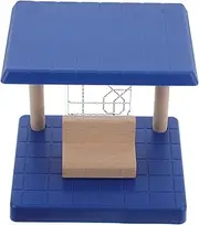 ERINGOGO Train Track Toy Kids Educational Station Platform Set Includes Off-Road Tracks Decorative Station and Safe Wooden Construction
