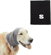 Quiet Ears Dog Hoodies Hat for Noise Protection - Calming Hood No Flap Ear Wraps Cover Muffs for Dogs, Pink (Black, S)