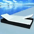 Double Sun Lounger Outdoor Recliner Daybed Sunbed Pool Garden Patio Lounge Bed