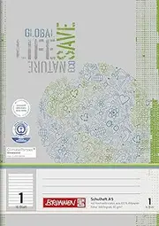 Brunnen 104518101 Recycled A5 School Exercise Book (16 Sheets, Single Booklet)