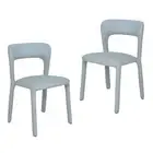 Raimon Furniture Set Of 2 Arnie Eco Leather Kitchen Dining Side Chair Grey