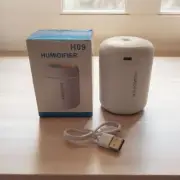 White Portable USB Mini Humidifier Air Purifier Colorful Light Diffuser H09