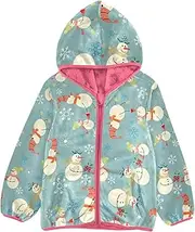 [GuoChe] Baby Boy Fleece Jacket Hoodies Christmas Snowman Retro Style Vintage Green Children Coats For Toddler Girls pink Baby