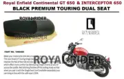 Fits Enfield CONTINENTAL GT 650 & INTERCEPTOR 650 BLACK PREMIUM TOURING SEAT
