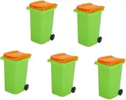 HOODANCOS 5pcs Sturdy Stylish Desk Accessory Mini Trash Can Pen and Pencil Storage Desk Organizer for Boys and Girls Office