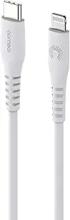 Comsol Super Soft USB-C to Lightning Cable 1.2m [MFi Certified] Compatible with iPhone 14/13/12/11/X/8/7/ 6/5 iPad Pro/iPad/iPad Air (White)