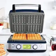 GreenPan 4-Square Belgian Waffle Maker Healthy Ceramic Nonstick Built-In Timer
