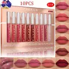 10PCS/Set Matte Liquid Lipstick Long Lasting Lip Gloss Beautys Glazed Lip Makeup