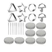 24 Pcs Squid Cookie Cutter Game Set, With Tin Box Needle