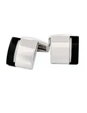 [Cudworth] Stainless Steel Cufflinks in Black Plated