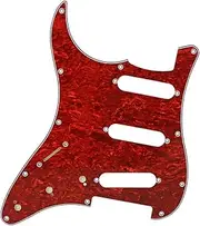 11 Hole Left Handed Guitar St Pickguard SSH Scratch Plate for Stratocaster Style 1Ply White Beef Color GSSS44