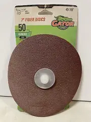 Gator Angle grinder 7" Fiber Discs Sandpaper 50 Grit 7/8" hole 3 Pack Discs