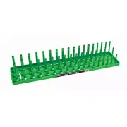 Hansen 1/2" Socket Tray Organizer Holder Metric 3 Row MM Shallow Semi Deep Green