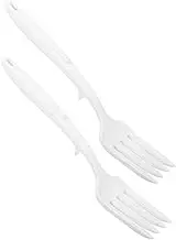 Zerodeko Set of 2 Silicone Serving Forks Non-Slip Handle Perfect for Pasta Noodles Salad Meat Heatproof Utensils