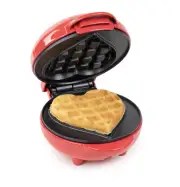 Nostalgia My Mini Valentine’s HEART Waffle Maker Electric 5” Red NEW Love