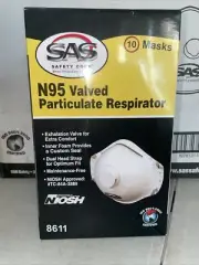 SAS 8611 N95 Valved Box Of Particulate Respirator Mask - 12 Boxes 10 Count Each