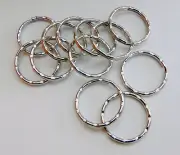 Lot 25 KEY RINGS ~ 25mm 1" Sturdy Split Ring ~ Hammered Platinum Color