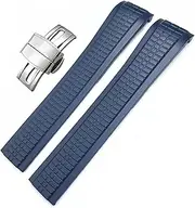 [BANDKIT] For Patek Philippe 5164A 5167A AQUANAUT Philippe Series Butterfly Buckle 21mm Watch Strap Colorful Fluorous Rubber WatchBands