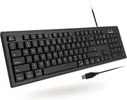[Macally] Full Size Wired Mac Keyboard - Compatible with All Macs with USB Port - Wired Keyboard for Mac Mini/Pro, MacBook Pro/Air, iMac with Number Pad & 16 Apple Shortcut Keys Spill Proof - Black